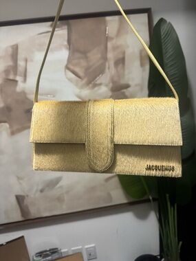 Jacquemus Straw-Texture Lemon Shoulder Bag